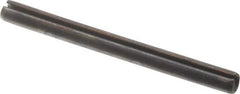 Value Collection - 3mm Diam x 35mm Long Slotted Spring Pin - Grade 1070-1080 Steel, Plain Finish - Industrial Tool & Supply
