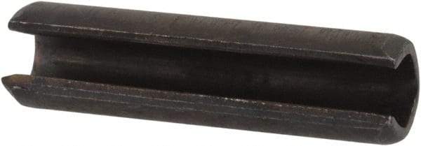 Value Collection - 3.5mm Diam x 14mm Long Slotted Spring Pin - Grade 1070-1080 Steel, Plain Finish - Industrial Tool & Supply
