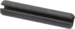 Value Collection - 3.5mm Diam x 18mm Long Slotted Spring Pin - Grade 1070-1080 Steel, Plain Finish - Industrial Tool & Supply