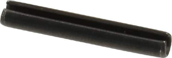 Value Collection - 3.5mm Diam x 24mm Long Slotted Spring Pin - Grade 1070-1080 Steel, Plain Finish - Industrial Tool & Supply