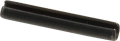 Value Collection - 3.5mm Diam x 24mm Long Slotted Spring Pin - Grade 1070-1080 Steel, Plain Finish - Industrial Tool & Supply