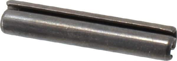 Value Collection - 3.5mm Diam x 26mm Long Slotted Spring Pin - Grade 1070-1080 Steel, Plain Finish - Industrial Tool & Supply