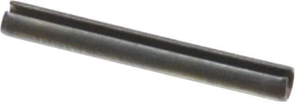 Value Collection - 3.5mm Diam x 30mm Long Slotted Spring Pin - Grade 1070-1080 Steel, Plain Finish - Industrial Tool & Supply