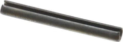 Value Collection - 3.5mm Diam x 30mm Long Slotted Spring Pin - Grade 1070-1080 Steel, Plain Finish - Industrial Tool & Supply