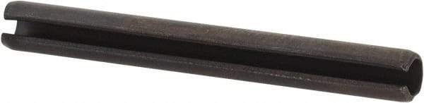 Value Collection - 3.5mm Diam x 32mm Long Slotted Spring Pin - Grade 1070-1080 Steel, Plain Finish - Industrial Tool & Supply