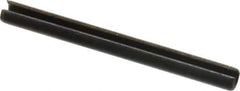 Value Collection - 3.5mm Diam x 40mm Long Slotted Spring Pin - Grade 1070-1080 Steel, Plain Finish - Industrial Tool & Supply