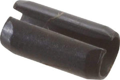 Value Collection - 4mm Diam x 8mm Long Slotted Spring Pin - Grade 1070-1080 Steel, Plain Finish - Industrial Tool & Supply