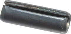 Value Collection - 4mm Diam x 12mm Long Slotted Spring Pin - Grade 1070-1080 Steel, Plain Finish - Industrial Tool & Supply