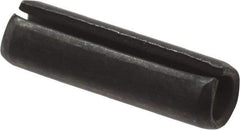 Value Collection - 4mm Diam x 14mm Long Slotted Spring Pin - Grade 1070-1080 Steel, Plain Finish - Industrial Tool & Supply