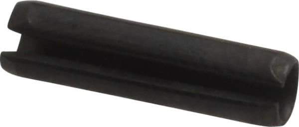 Value Collection - 4mm Diam x 16mm Long Slotted Spring Pin - Grade 1070-1080 Steel, Plain Finish - Industrial Tool & Supply