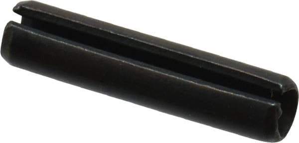 Value Collection - 4mm Diam x 18mm Long Slotted Spring Pin - Grade 1070-1080 Steel, Plain Finish - Industrial Tool & Supply
