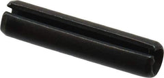 Value Collection - 4mm Diam x 18mm Long Slotted Spring Pin - Grade 1070-1080 Steel, Plain Finish - Industrial Tool & Supply