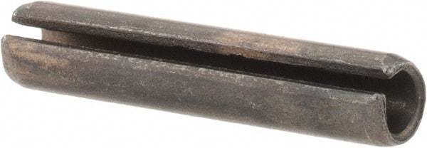 Value Collection - 4mm Diam x 20mm Long Slotted Spring Pin - Grade 1070-1080 Steel, Plain Finish - Industrial Tool & Supply