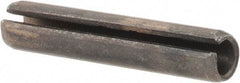 Value Collection - 4mm Diam x 20mm Long Slotted Spring Pin - Grade 1070-1080 Steel, Plain Finish - Industrial Tool & Supply