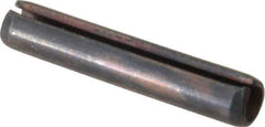 Value Collection - 4mm Diam x 22mm Long Slotted Spring Pin - Grade 1070-1080 Steel, Plain Finish - Industrial Tool & Supply