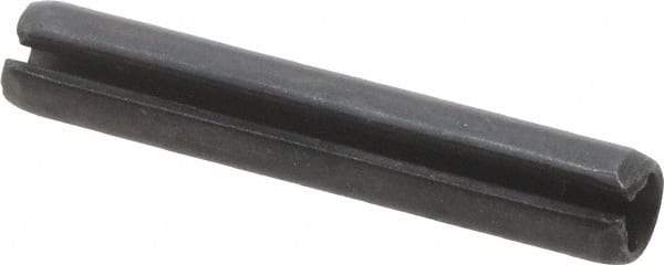 Value Collection - 4mm Diam x 24mm Long Slotted Spring Pin - Grade 1070-1080 Steel, Plain Finish - Industrial Tool & Supply