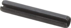 Value Collection - 4mm Diam x 24mm Long Slotted Spring Pin - Grade 1070-1080 Steel, Plain Finish - Industrial Tool & Supply