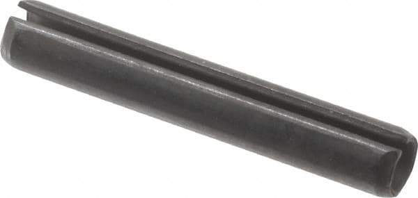 Value Collection - 4mm Diam x 26mm Long Slotted Spring Pin - Grade 1070-1080 Steel, Plain Finish - Industrial Tool & Supply