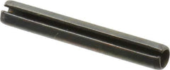 Value Collection - 4mm Diam x 28mm Long Slotted Spring Pin - Grade 1070-1080 Steel, Plain Finish - Industrial Tool & Supply