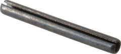 Value Collection - 4mm Diam x 35mm Long Slotted Spring Pin - Grade 1070-1080 Steel, Plain Finish - Industrial Tool & Supply