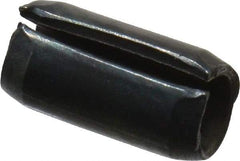 Value Collection - 5mm Diam x 10mm Long Slotted Spring Pin - Grade 1070-1080 Steel, Plain Finish - Industrial Tool & Supply