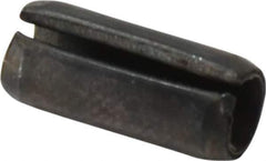 Value Collection - 5mm Diam x 12mm Long Slotted Spring Pin - Grade 1070-1080 Steel, Plain Finish - Industrial Tool & Supply