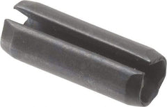 Value Collection - 5mm Diam x 14mm Long Slotted Spring Pin - Grade 1070-1080 Steel, Plain Finish - Industrial Tool & Supply