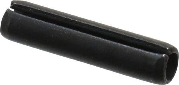 Value Collection - 5mm Diam x 22mm Long Slotted Spring Pin - Grade 1070-1080 Steel, Plain Finish - Industrial Tool & Supply