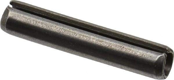 Value Collection - 5mm Diam x 26mm Long Slotted Spring Pin - Grade 1070-1080 Steel, Plain Finish - Industrial Tool & Supply