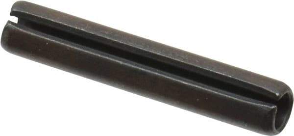 Value Collection - 5mm Diam x 28mm Long Slotted Spring Pin - Grade 1070-1080 Steel, Plain Finish - Industrial Tool & Supply