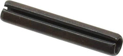 Value Collection - 5mm Diam x 28mm Long Slotted Spring Pin - Grade 1070-1080 Steel, Plain Finish - Industrial Tool & Supply