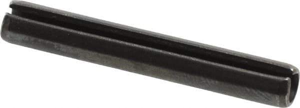 Value Collection - 5mm Diam x 35mm Long Slotted Spring Pin - Grade 1070-1080 Steel, Plain Finish - Industrial Tool & Supply