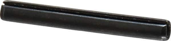 Value Collection - 5mm Diam x 40mm Long Slotted Spring Pin - Grade 1070-1080 Steel, Plain Finish - Industrial Tool & Supply