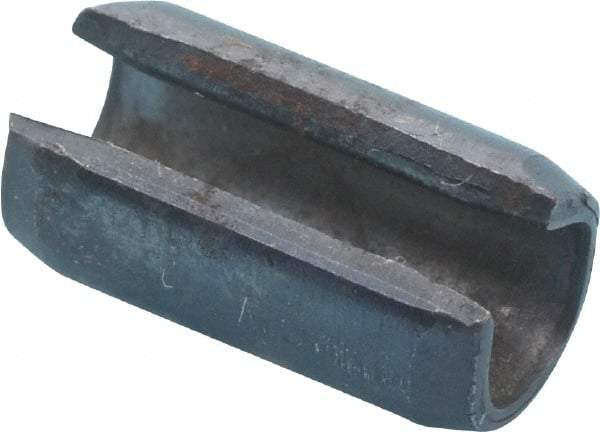 Value Collection - 6mm Diam x 12mm Long Slotted Spring Pin - Grade 1070-1080 Steel, Plain Finish - Industrial Tool & Supply