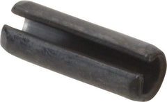 Value Collection - 6mm Diam x 18mm Long Slotted Spring Pin - Grade 1070-1080 Steel, Plain Finish - Industrial Tool & Supply