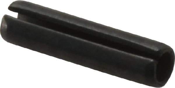 Value Collection - 6mm Diam x 24mm Long Slotted Spring Pin - Grade 1070-1080 Steel, Plain Finish - Industrial Tool & Supply