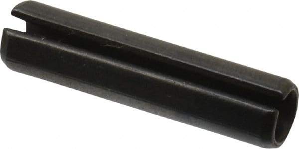 Value Collection - 6mm Diam x 26mm Long Slotted Spring Pin - Grade 1070-1080 Steel, Plain Finish - Industrial Tool & Supply