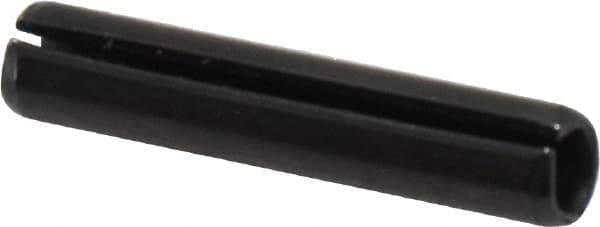 Value Collection - 6mm Diam x 30mm Long Slotted Spring Pin - Grade 1070-1080 Steel, Plain Finish - Industrial Tool & Supply