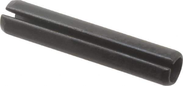 Value Collection - 6mm Diam x 32mm Long Slotted Spring Pin - Grade 1070-1080 Steel, Plain Finish - Industrial Tool & Supply