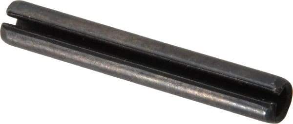Value Collection - 6mm Diam x 40mm Long Slotted Spring Pin - Grade 1070-1080 Steel, Plain Finish - Industrial Tool & Supply