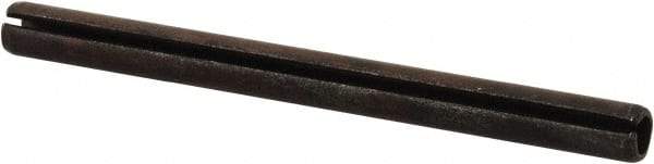 Value Collection - 6mm Diam x 75mm Long Slotted Spring Pin - Grade 1070-1080 Steel, Plain Finish - Industrial Tool & Supply