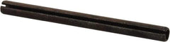 Value Collection - 6mm Diam x 75mm Long Slotted Spring Pin - Grade 1070-1080 Steel, Plain Finish - Industrial Tool & Supply