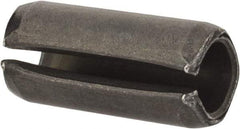 Value Collection - 8mm Diam x 18mm Long Slotted Spring Pin - Grade 1070-1080 Steel, Plain Finish - Industrial Tool & Supply