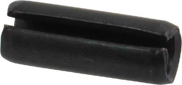 Value Collection - 8mm Diam x 22mm Long Slotted Spring Pin - Grade 1070-1080 Steel, Plain Finish - Industrial Tool & Supply