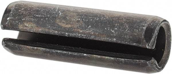 Value Collection - 8mm Diam x 24mm Long Slotted Spring Pin - Grade 1070-1080 Steel, Plain Finish - Industrial Tool & Supply