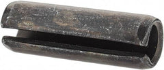 Value Collection - 8mm Diam x 24mm Long Slotted Spring Pin - Grade 1070-1080 Steel, Plain Finish - Industrial Tool & Supply