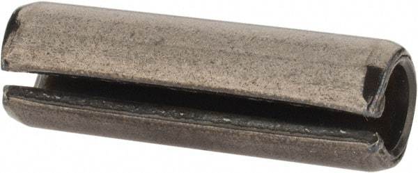 Value Collection - 8mm Diam x 26mm Long Slotted Spring Pin - Grade 1070-1080 Steel, Plain Finish - Industrial Tool & Supply