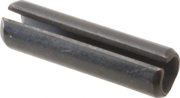 Value Collection - 8mm Diam x 30mm Long Slotted Spring Pin - Grade 1070-1080 Steel, Plain Finish - Industrial Tool & Supply