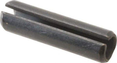 Value Collection - 8mm Diam x 30mm Long Slotted Spring Pin - Grade 1070-1080 Steel, Plain Finish - Industrial Tool & Supply