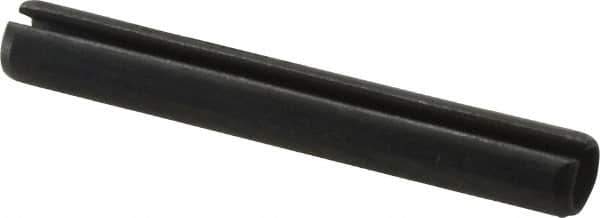 Value Collection - 8mm Diam x 60mm Long Slotted Spring Pin - Grade 1070-1080 Steel, Plain Finish - Industrial Tool & Supply